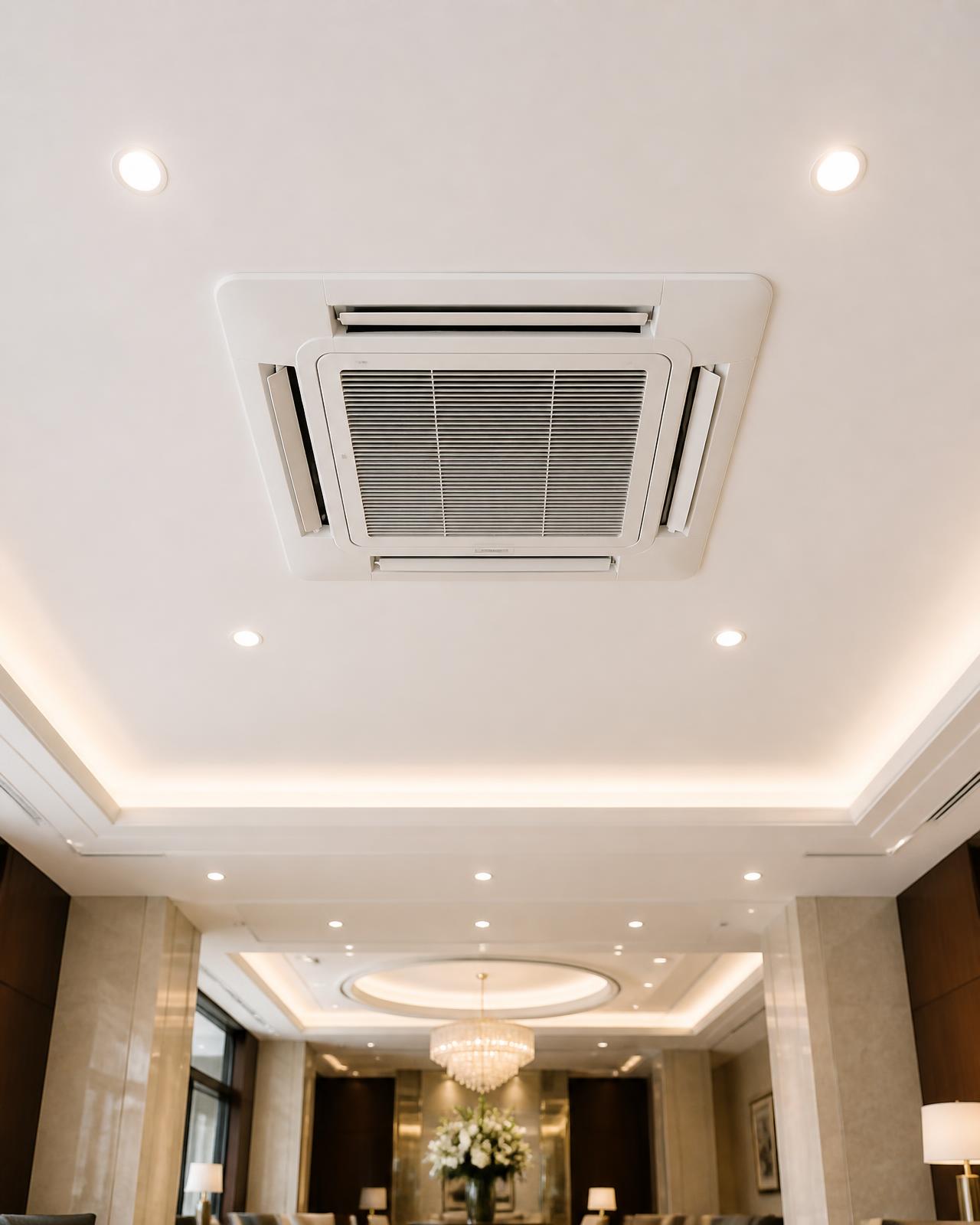 Cassete quatro vias em hall social